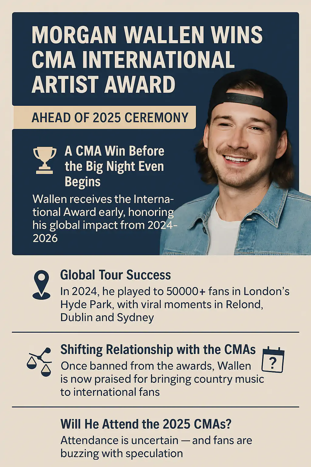Morgan Wallen CMA Awards infographics