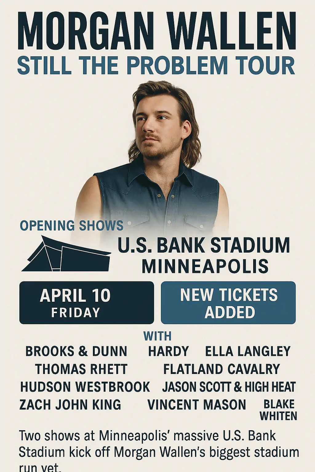 Morgan Wallen Minneapolis Tour Infographic