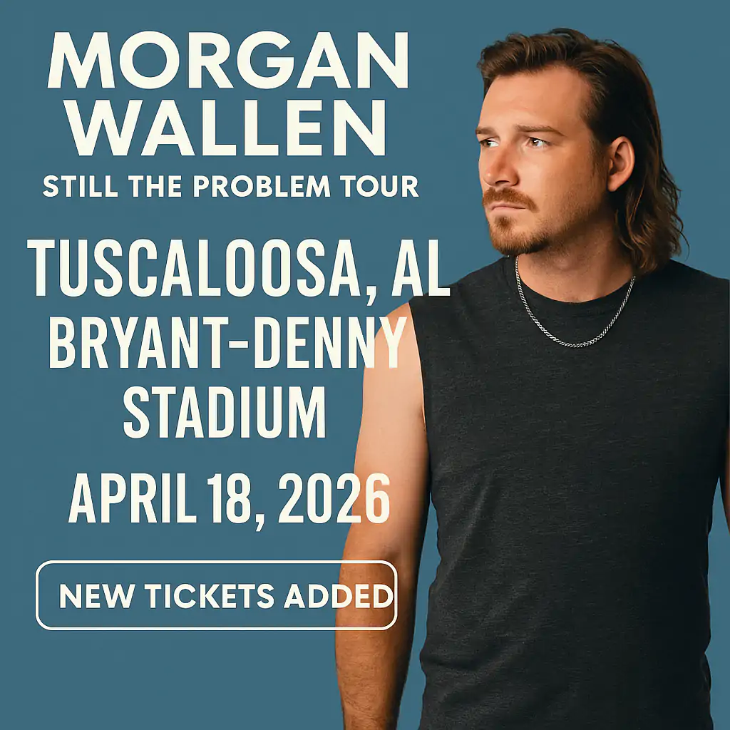 Morgan Wallen Tuscaloosa, Alabama Show Infographic