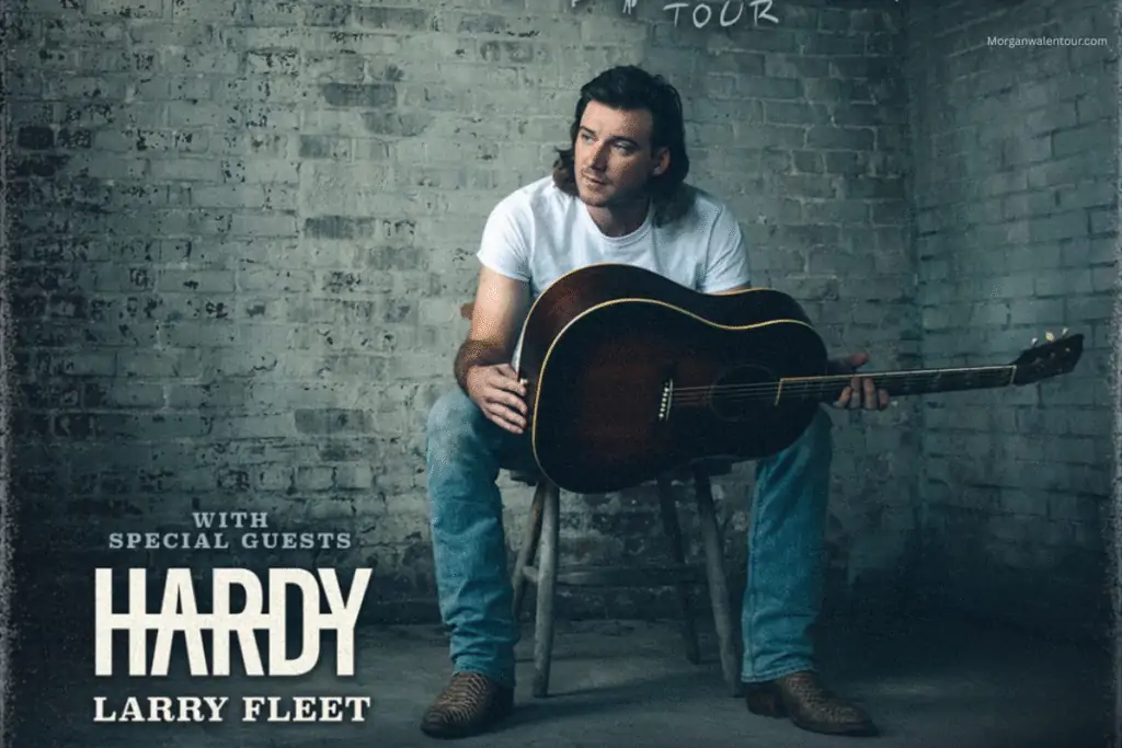 Morgan Wallen With guitar for Album pose