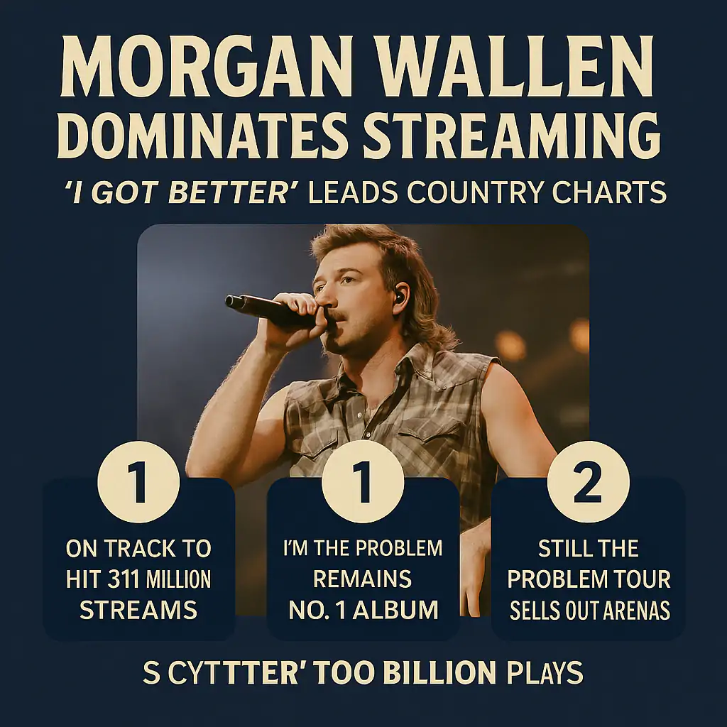 Morgan Wallen top chart infographics