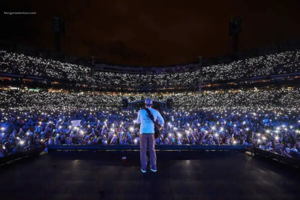 Morgan performing infront of Philadelphia Crowd