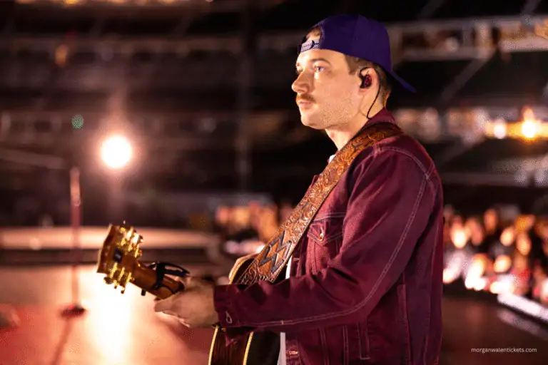 Morgan with guitar on stage
