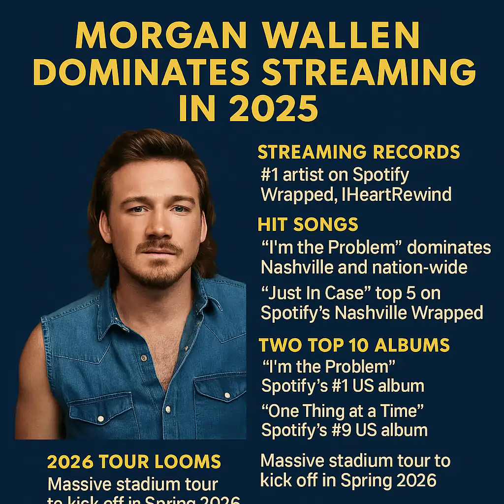 Morgan Wallen - Spotify update infographics