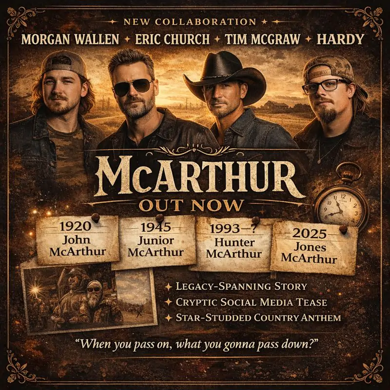 Morgan Wallen, Hardy, Eric Church Debut “McArthur” infographics