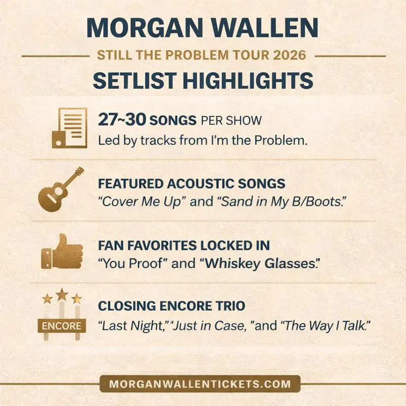 Morgan Wallen Setlist infographics
