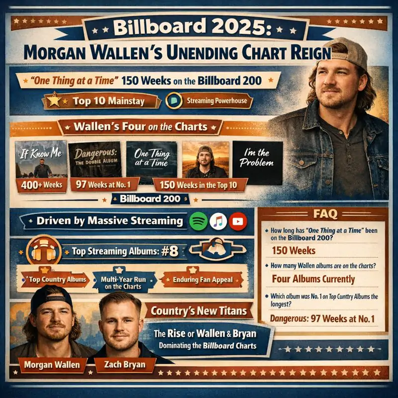 Morgan Wallen's chart-topping reign infographics